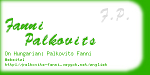 fanni palkovits business card